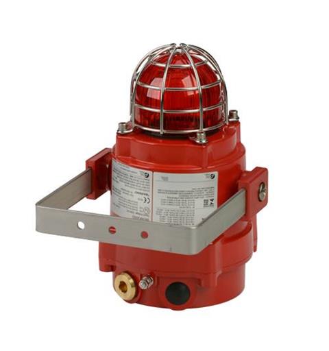 Ex XenonStrobe BExBG05DP 24vDC RED 5J 1Hz IP66/67 SS304 EExdIICT4/T5