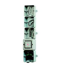 Red Junction Box & SONF1 DC Assembly for 3 x L101 beacons 12/24vDC