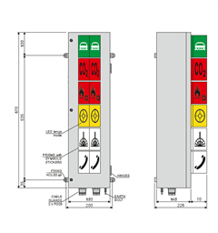 Light Column type ITS-06-ER-230-AL w/ 6 symbols i.a.t. I-25066