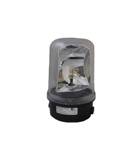 Rotating Beacon B400RTH  24vDC 7:CLEAR 35w Halogen G6.35/GY6.35 IP65