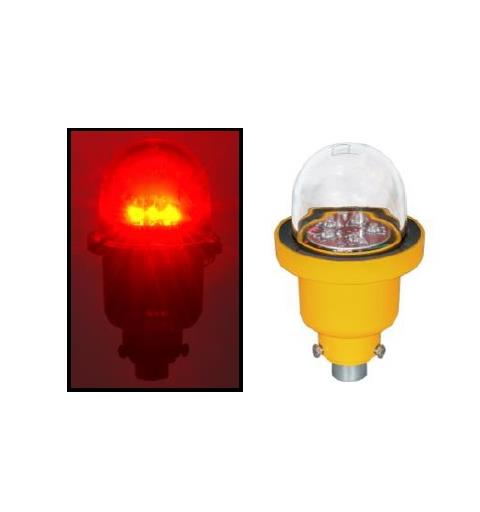 POL-21005-1B-R-M25B-EX "Low Int typ B" 32cd RED Ex Single Obstr. Light 120vAC