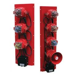 Ex BEx Assy. Plate BEXP2S-X-L-A2M20IICR f/2 units IIC +J.Box; A2 304 plate [red]