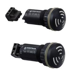Buzzer 107  12/24vDC/AC Continuous Tone 80dB(A)@10cm IP65 øM22,5 Panel Mount