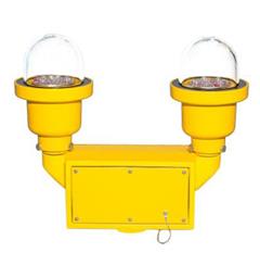 POL-21005-2B-R-M25B-D2-NC  (RED LED) 32cd Double Obstruction L.220vAC[yellow]
