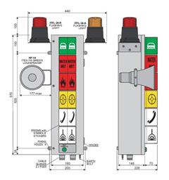 Light Column type ITS-06-ER-230-2FL-1S w/ 6 symbols i.a.t. I-13825